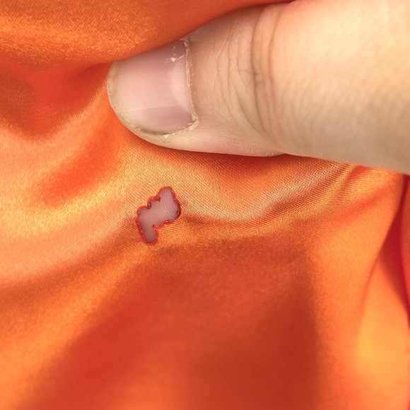 Lane Bryant Autumn Orange Silky Pleated Blouse Size: 28 Women’s Plus - Picture 4 of 4